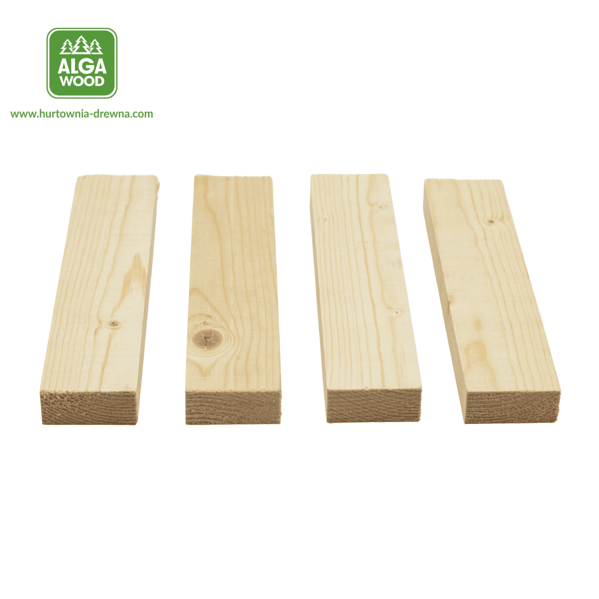Planche rabotée en pin/épicéa scandinave 20×45 S4S classe AB – AlgaWood