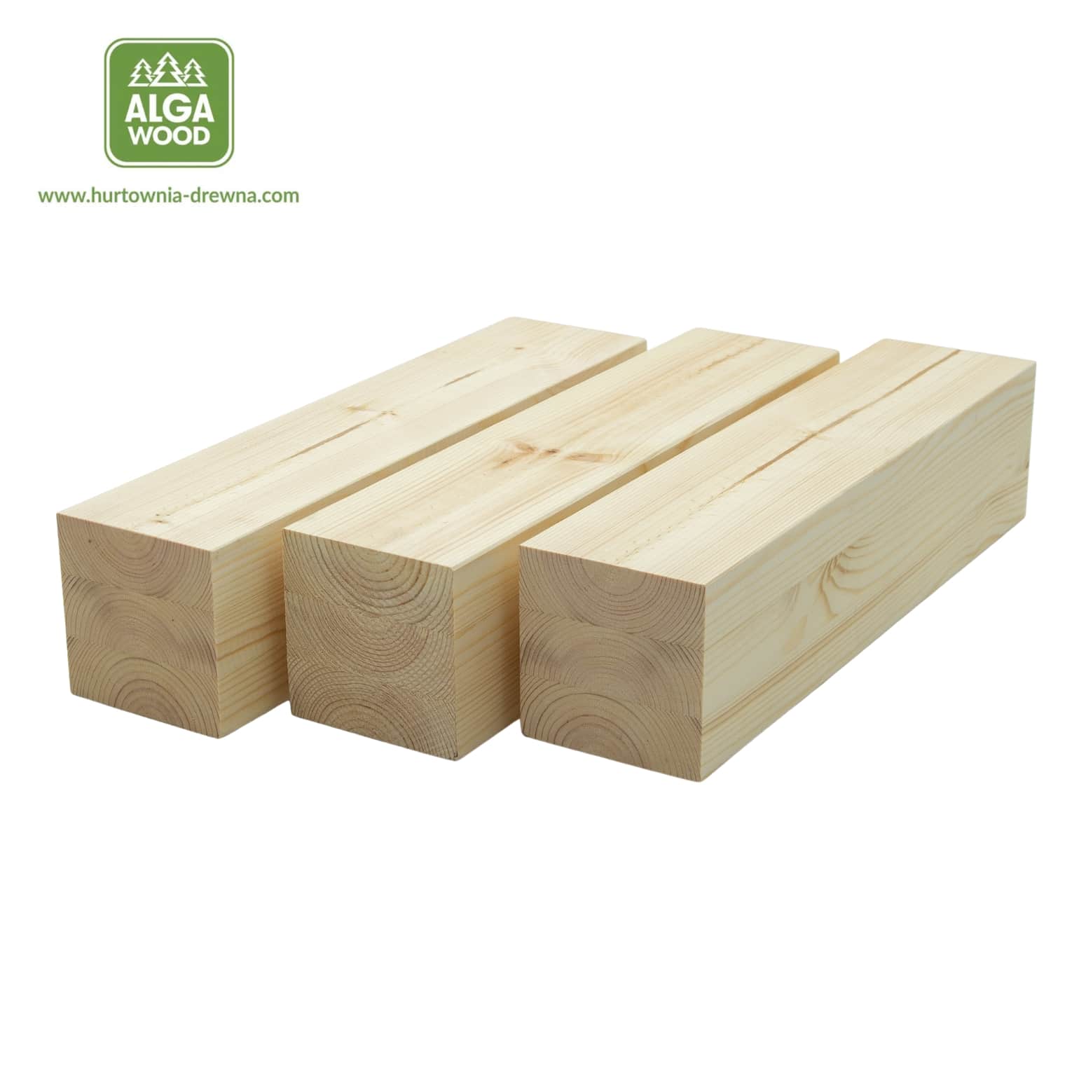 Pin scandinave 94×94, équarris collés, classe A – AlgaWood