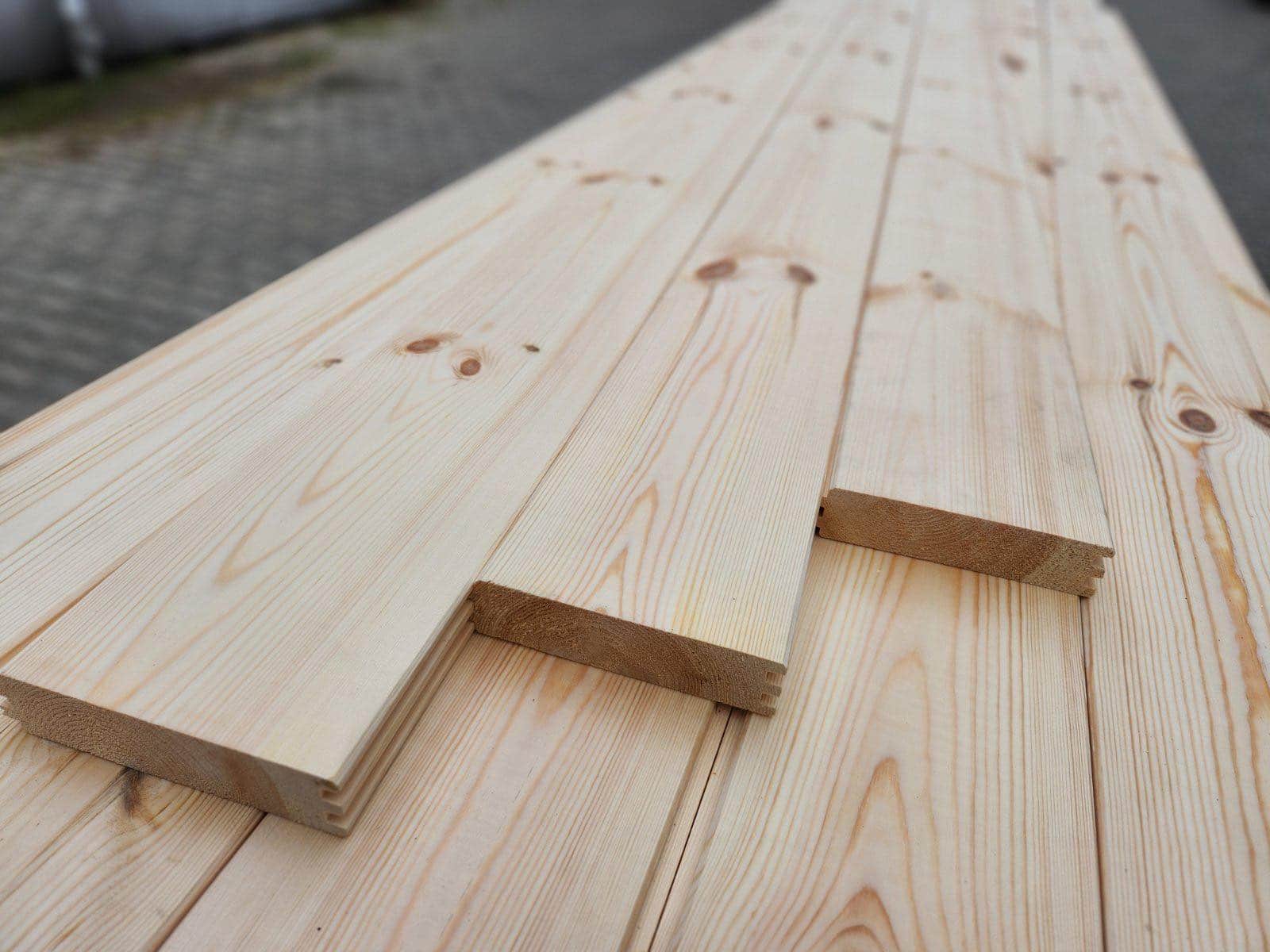Poutre en rondins de pin/épicéa 40×170, plafond-plancher, façade PHASE C+C classe AB – AlgaWood