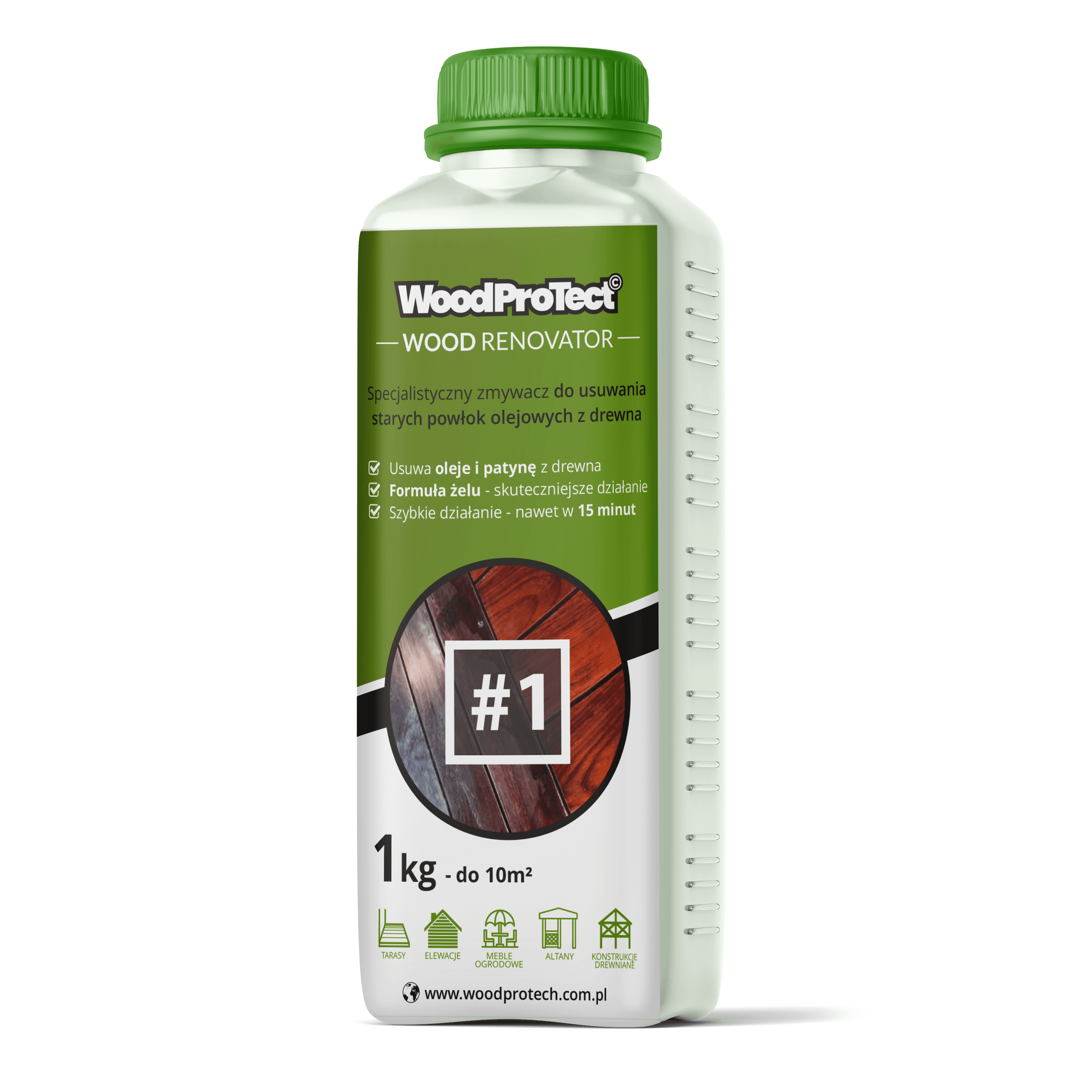 WoodProTect – Gel pour enlever les anciennes couches d'huile du bois 1kg