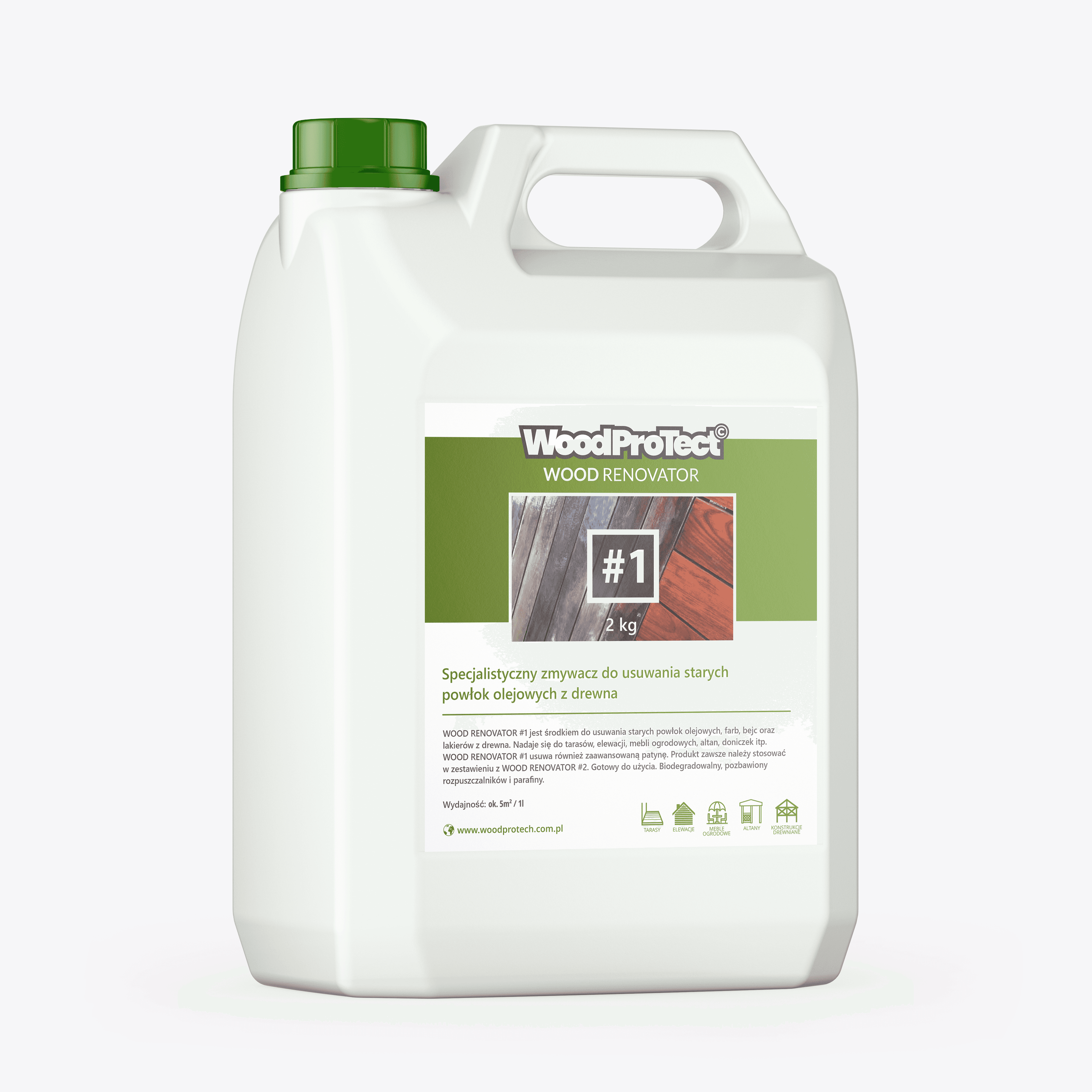 WoodProTect – Gel pour enlever les anciennes couches d'huile du bois 2kg