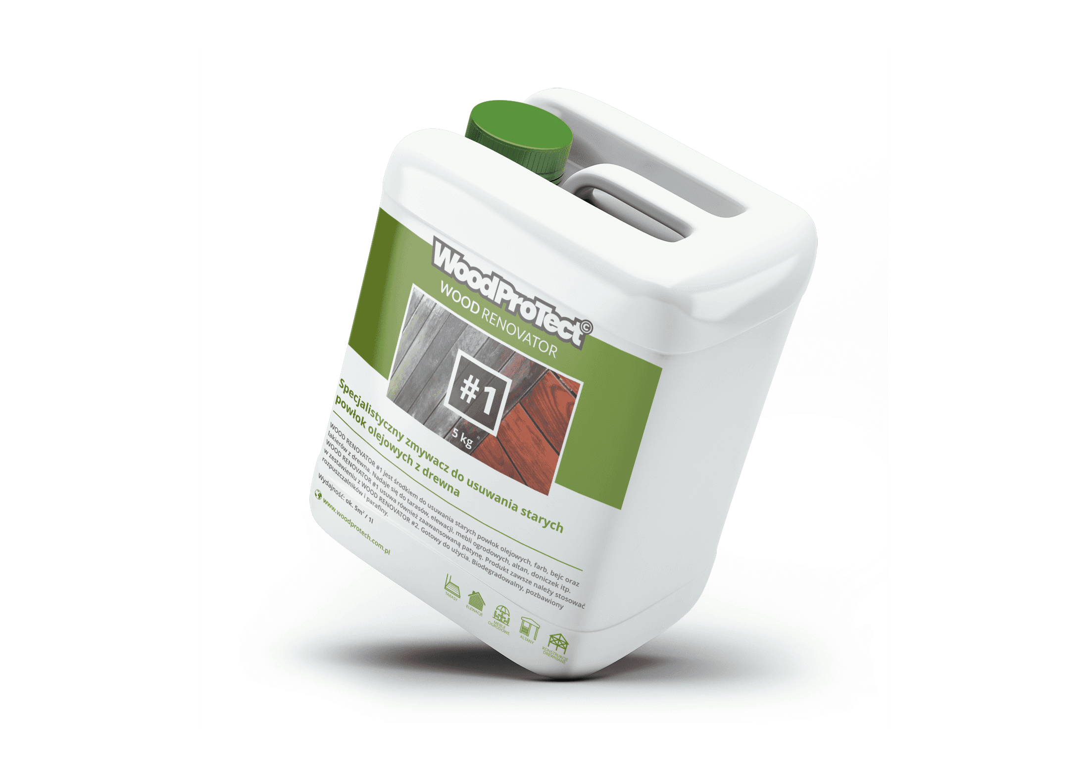 WoodProTect – Gel pour enlever les anciennes couches d'huile du bois 5kg