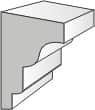 Corniche intermédiaire GP10 : profilé motif d’escalier