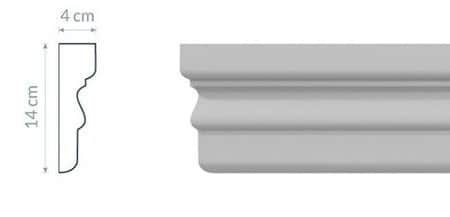 Moulure de Fenêtre L16 : Finition ornementale à détails sculptés