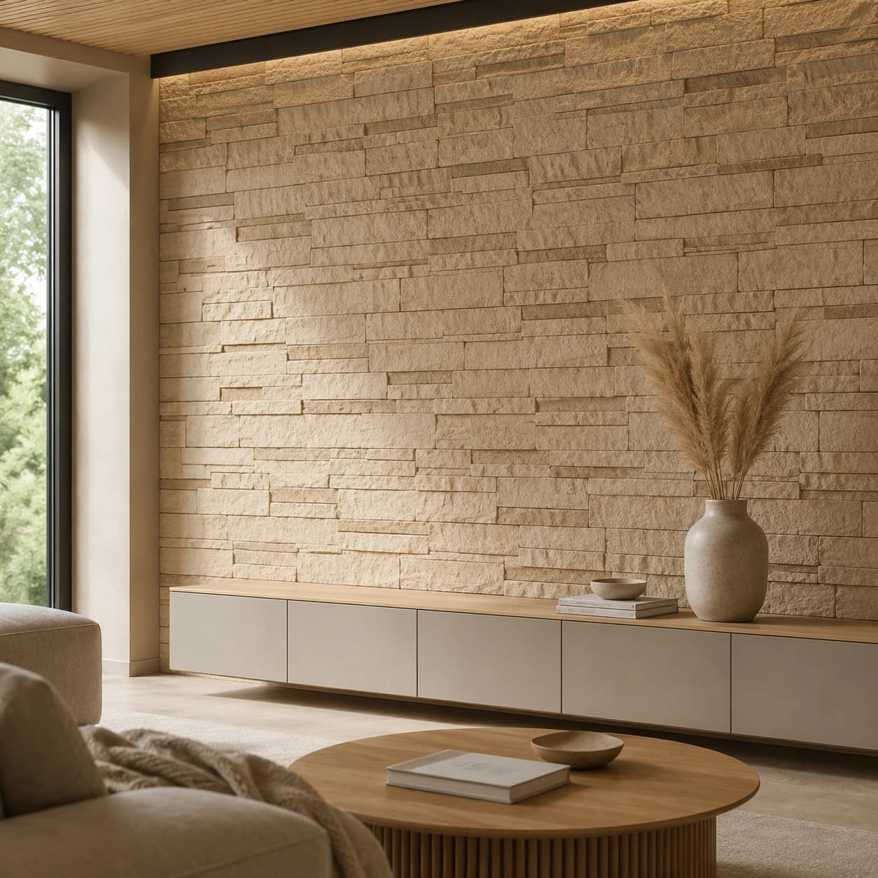 Panneau mural en polyuréthane DESERT WALL 122x33cm – Easy Stones