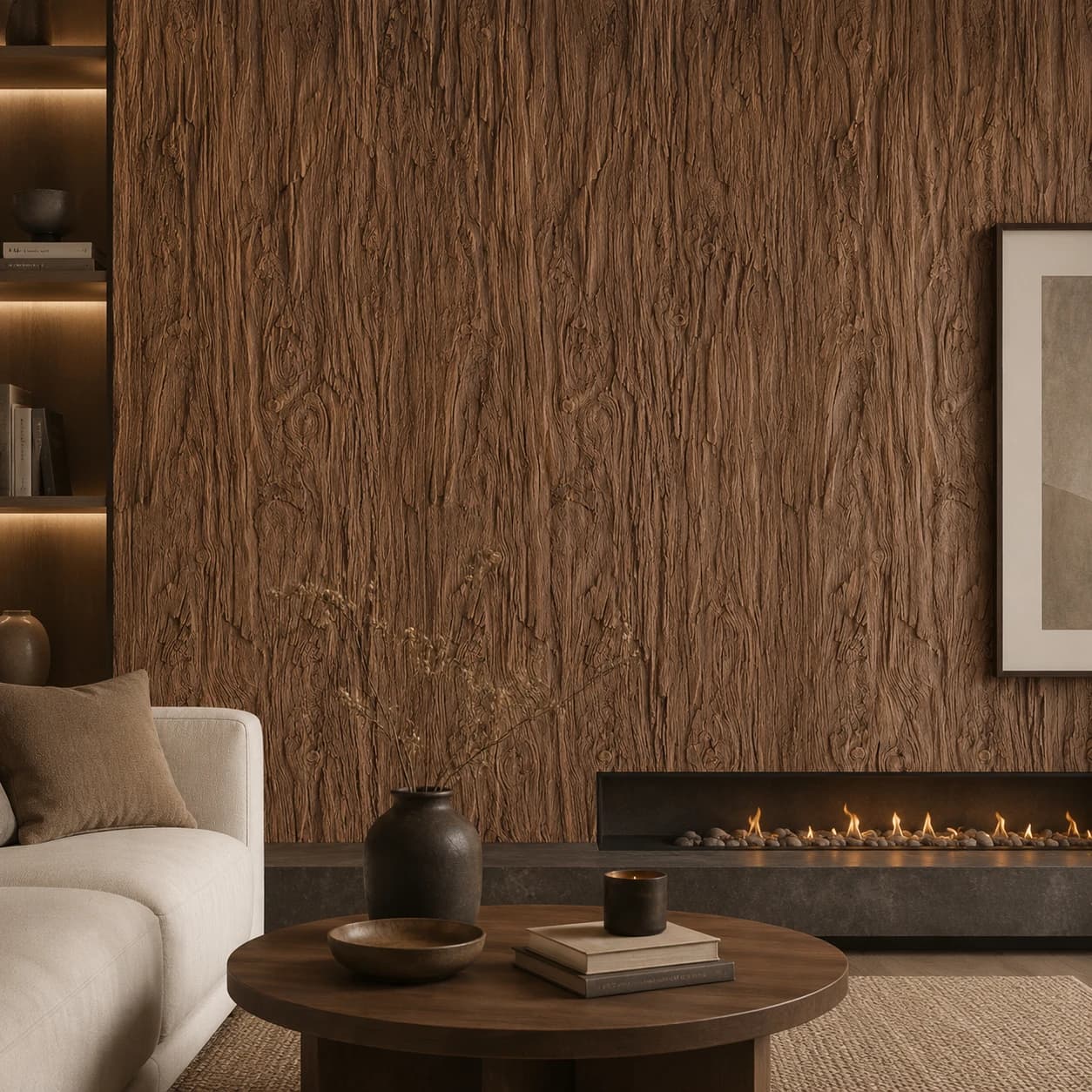 Panneau mural en polyuréthane RUSTIC BARK 150x75cm – Easy Stones
