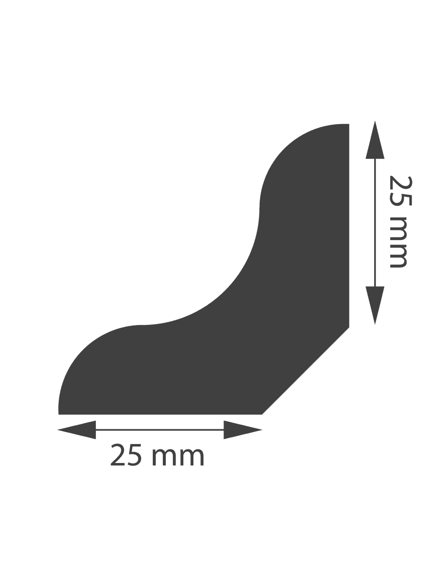 Moulure WT25B - Carton de 78 ml  (39 pièces)
