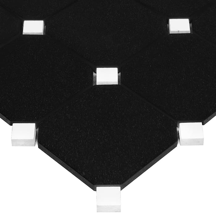 Mosaïque Granite Black Octagon 100