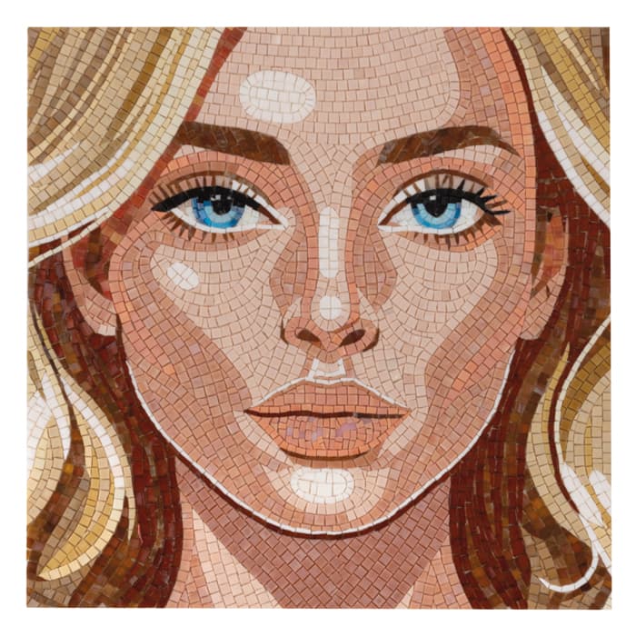 Mosaïque Blonde Girl – 58×58 cm