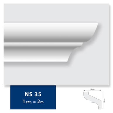 Carton de 224 mètres Corniche Plafond - 112 pièces