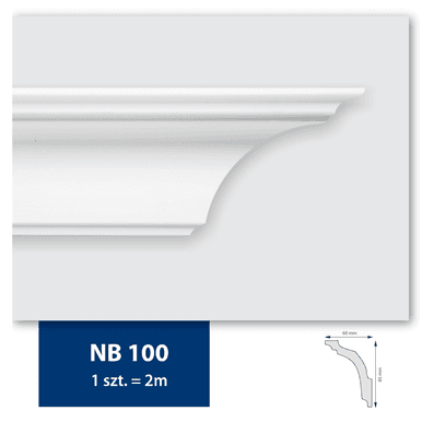Carton de 60 mètres Corniche Plafond NB100 - 30 pièces