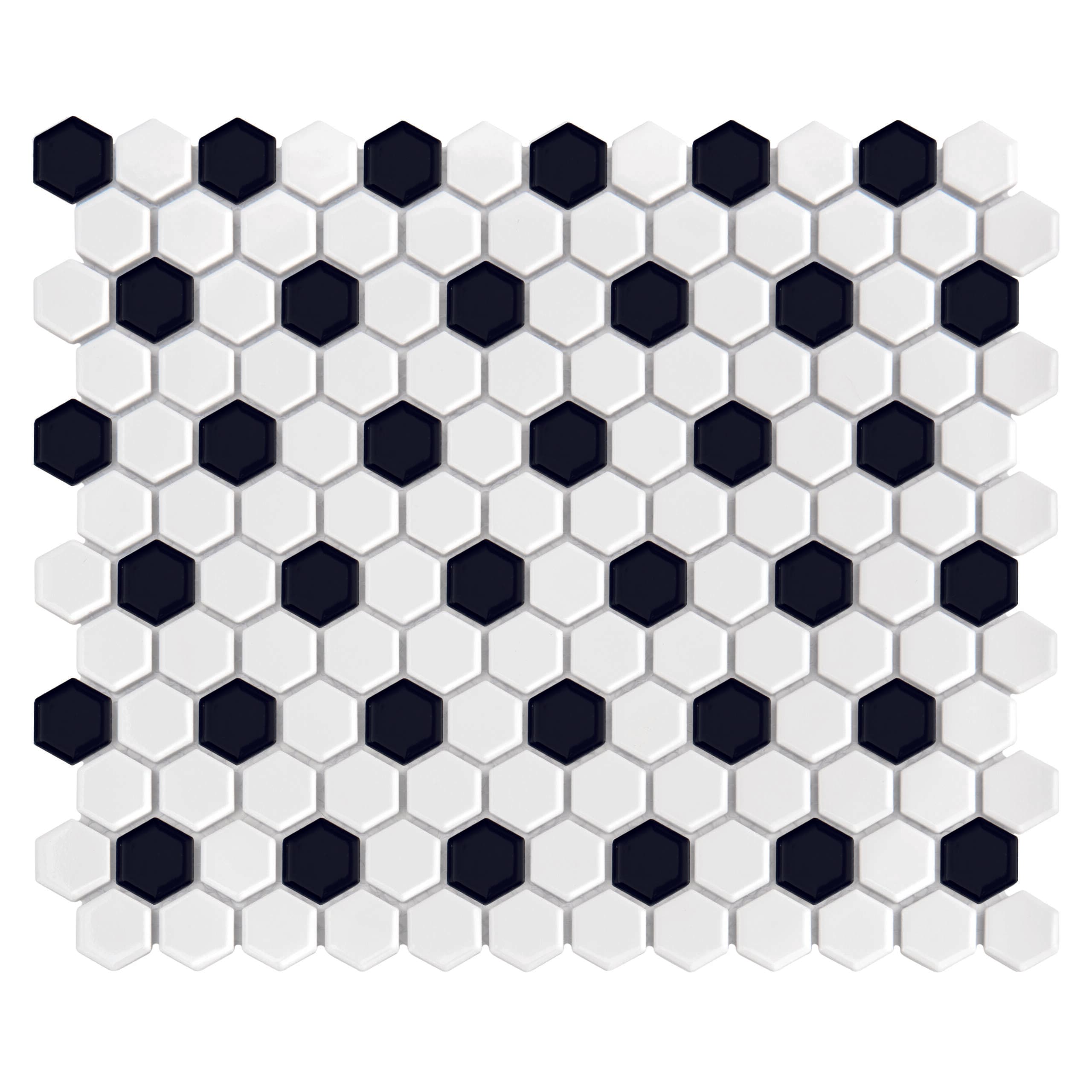 Mosaïque Mini Hexagon B&W Mix Premium matt