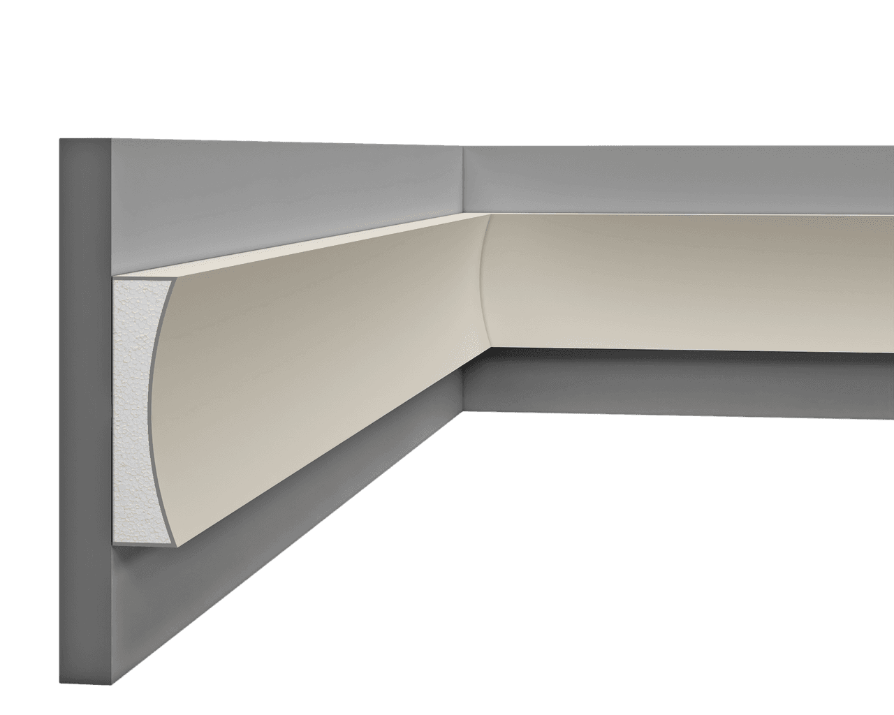 Profil multifonctionnel en polystyrène – D9PF03