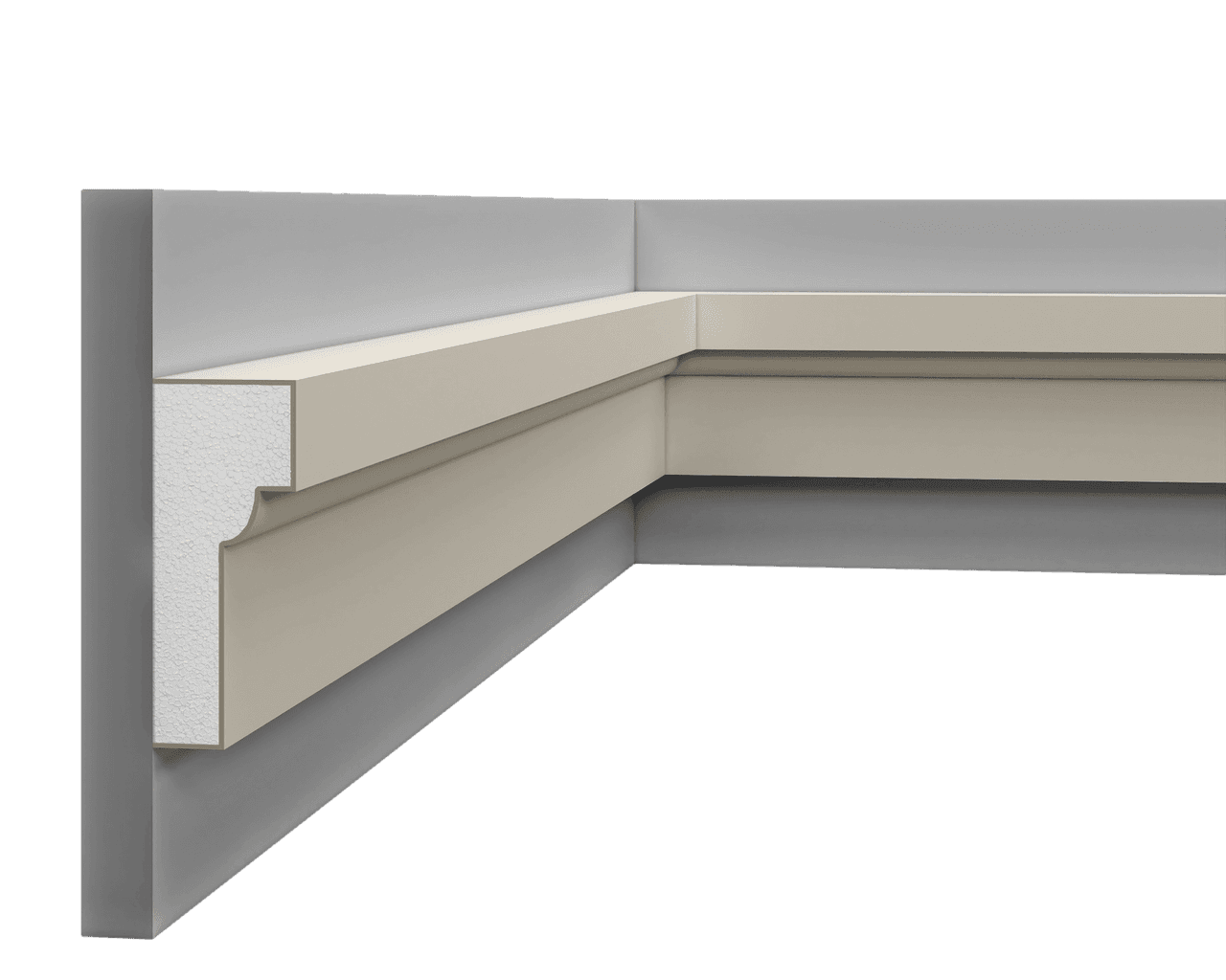 Profil multifonctionnel en polystyrène – D9PF15