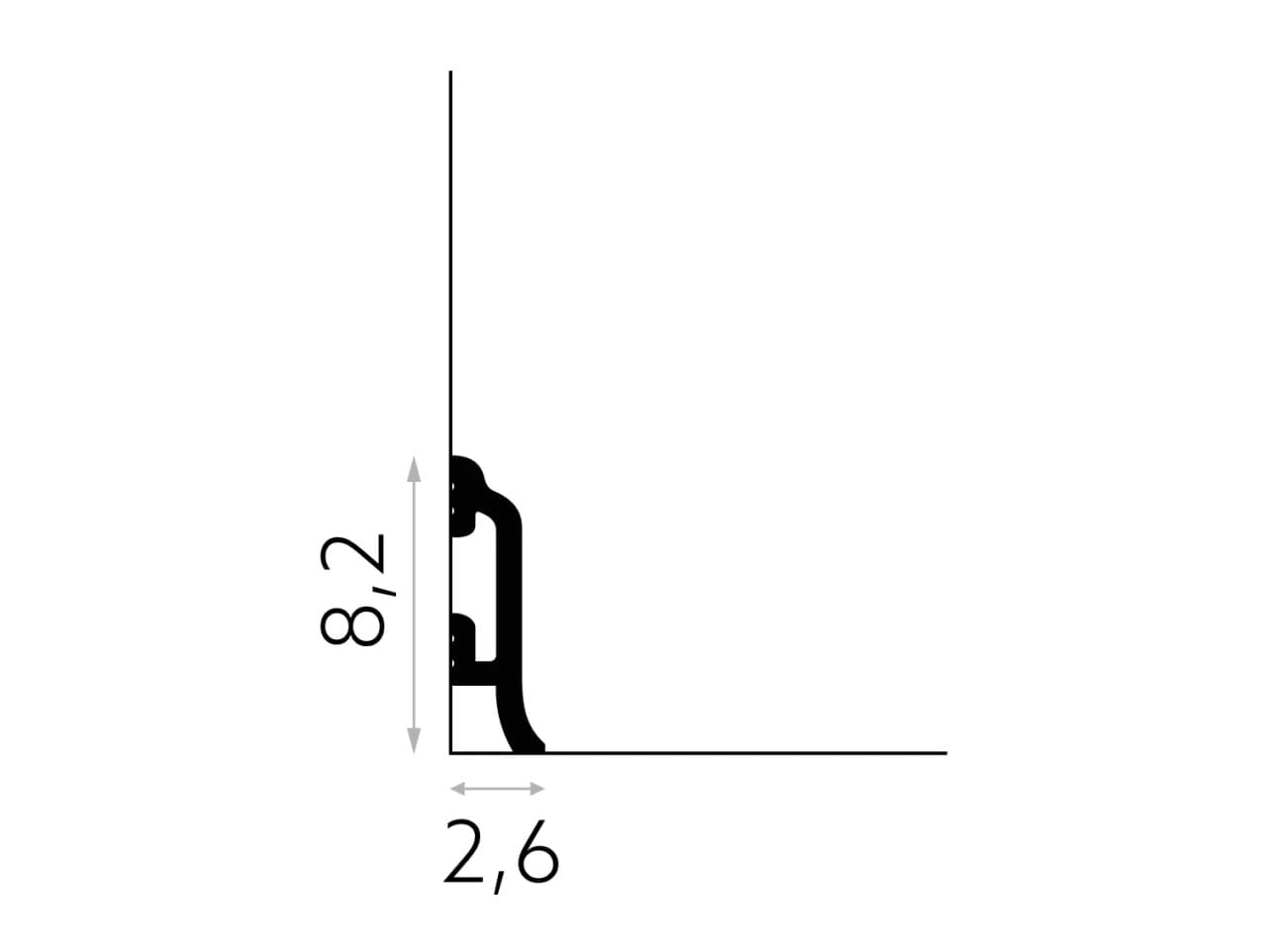 Plinthe Premium en polymère – D1PL102T