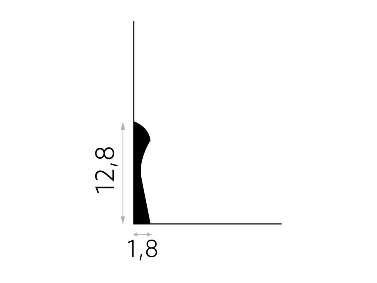 Plinthe Premium en polymère – D1PL104T