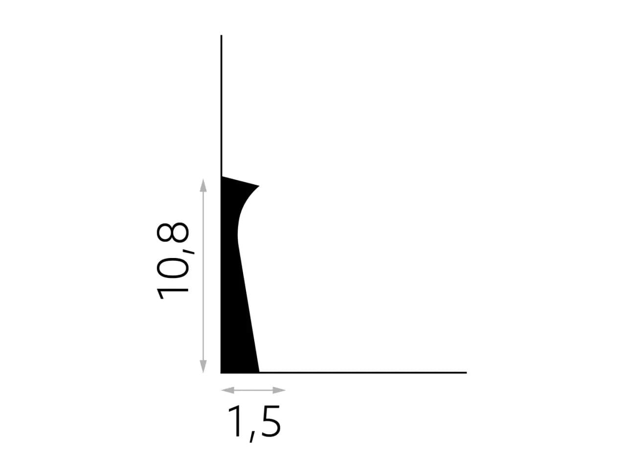Plinthe Premium en polymère – D1PL106T