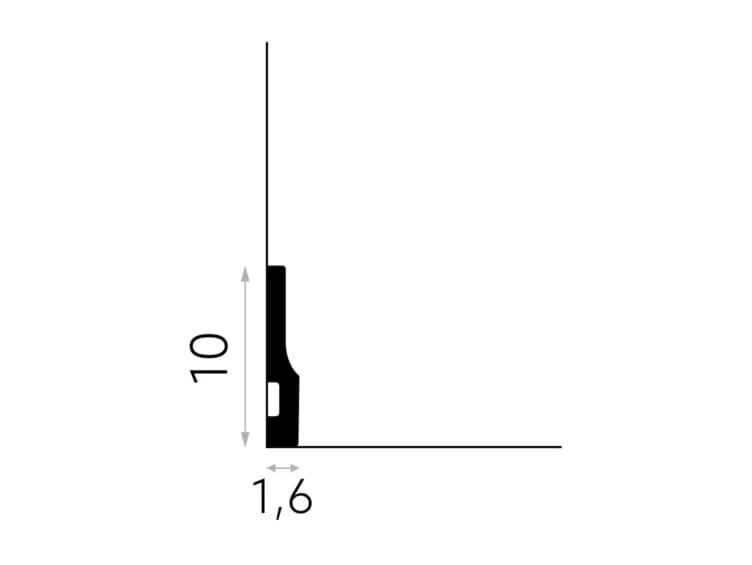 Plinthe Premium en polymère – D1PL108T