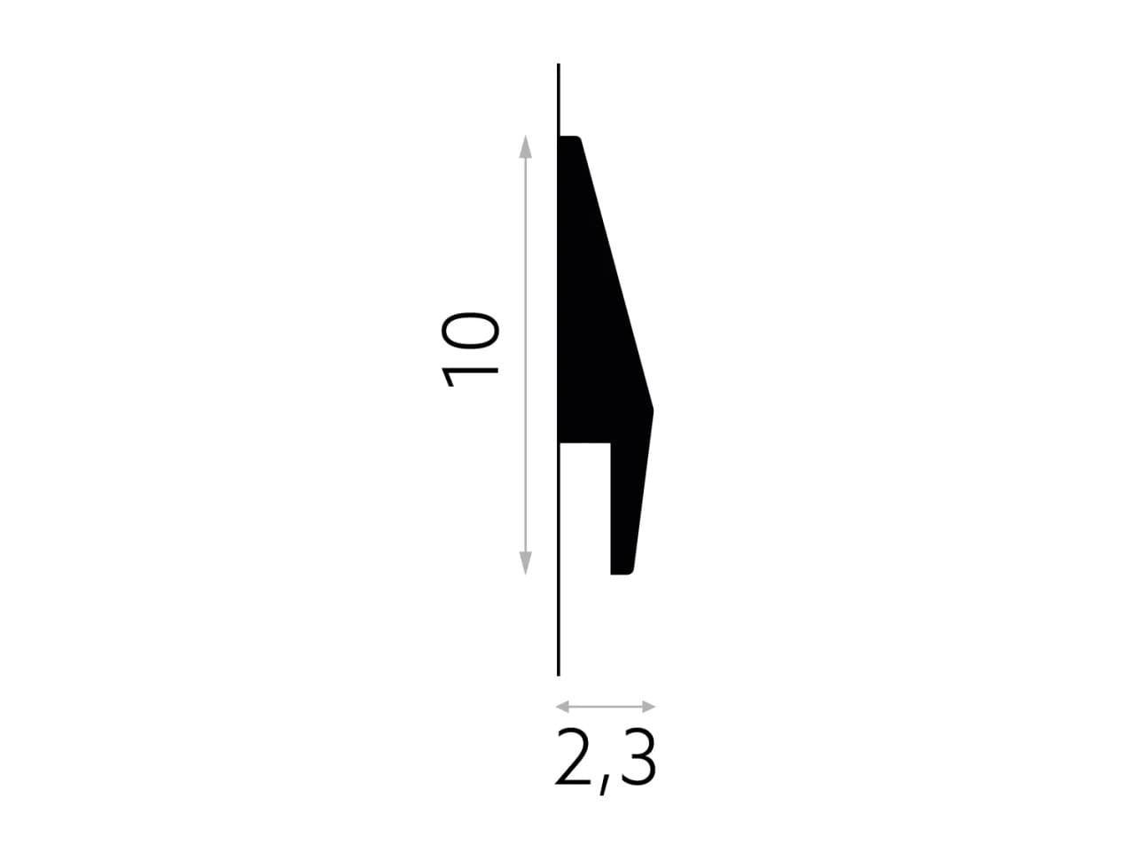 Plinthe Premium en polymère – D1PL31T