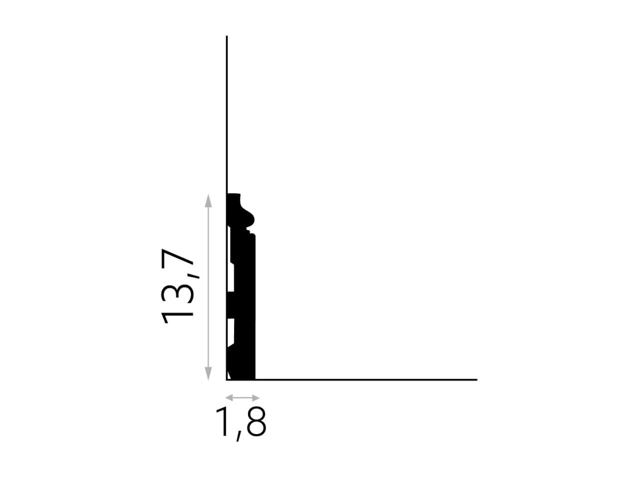Plinthe Premium en polymère – D1PL72T