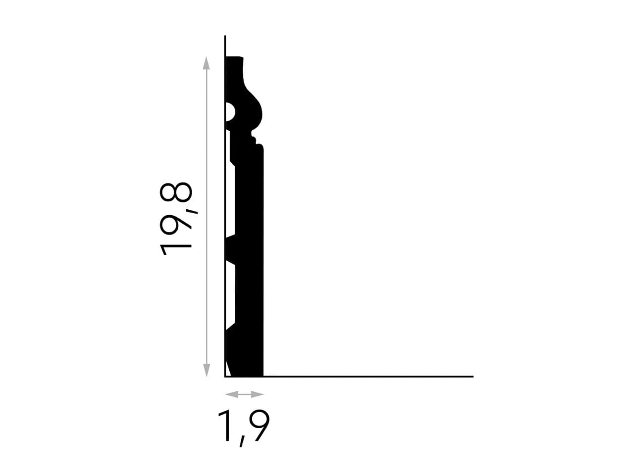 Plinthe Premium en polymère – D1PL86T