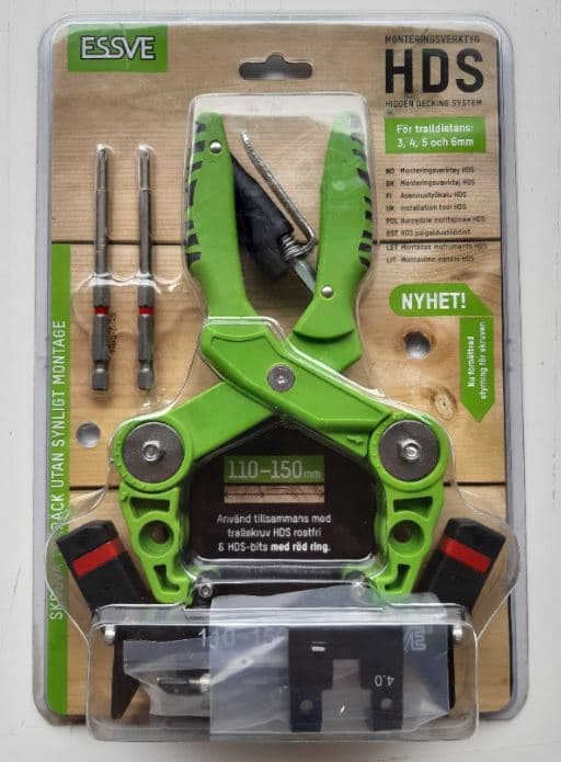 Essve HDS 110-150mm – Outil d'installation pour une installation cachée dans les planches de terrasse