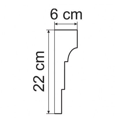 Corniche intermédiaire : traditionnelle – vue 3