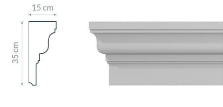 Corniche intermédiaire : Courbes Élégantes et Design Minimaliste – vue 2