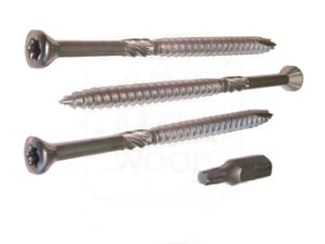 Vis à bois en acier inoxydable C2 (AISI 410) 4 x 6 cm TORX 15 – Lot de 200 pièces
