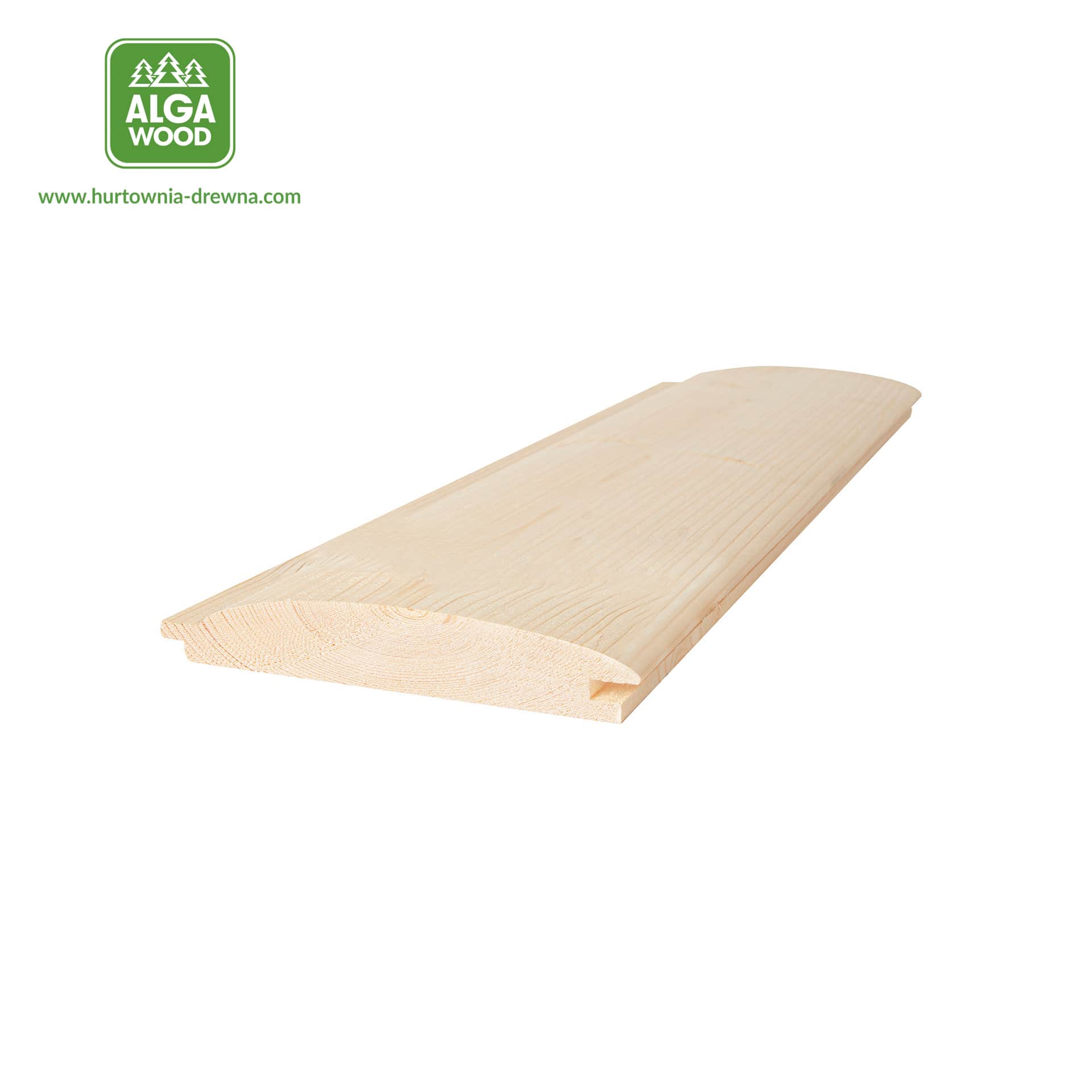24×146 Epicéa Scandinave Demi-rondin classe AB