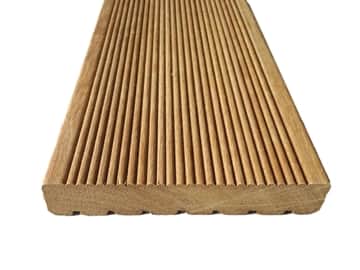 Lame de terrasse rainurée Bangkirai 25×145, classe FAS KD