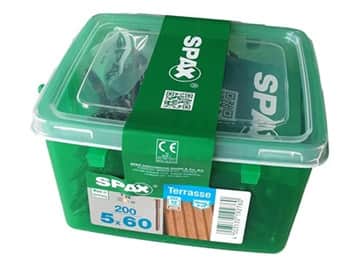 Vis à bois inox A2 5 x 60 mm TORX 25 vieil or – paquet de 200