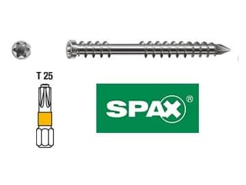 Vis à bois en acier inoxydable A2 5 x 6 cm TORX 25 – paquet de 100