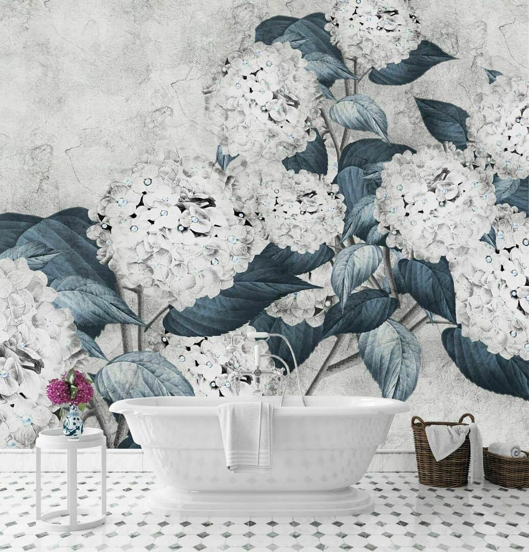 Papier peint Hortensia