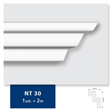 Carton de 260 mètres Corniche Plafond NT30 DMS - 130 pièces