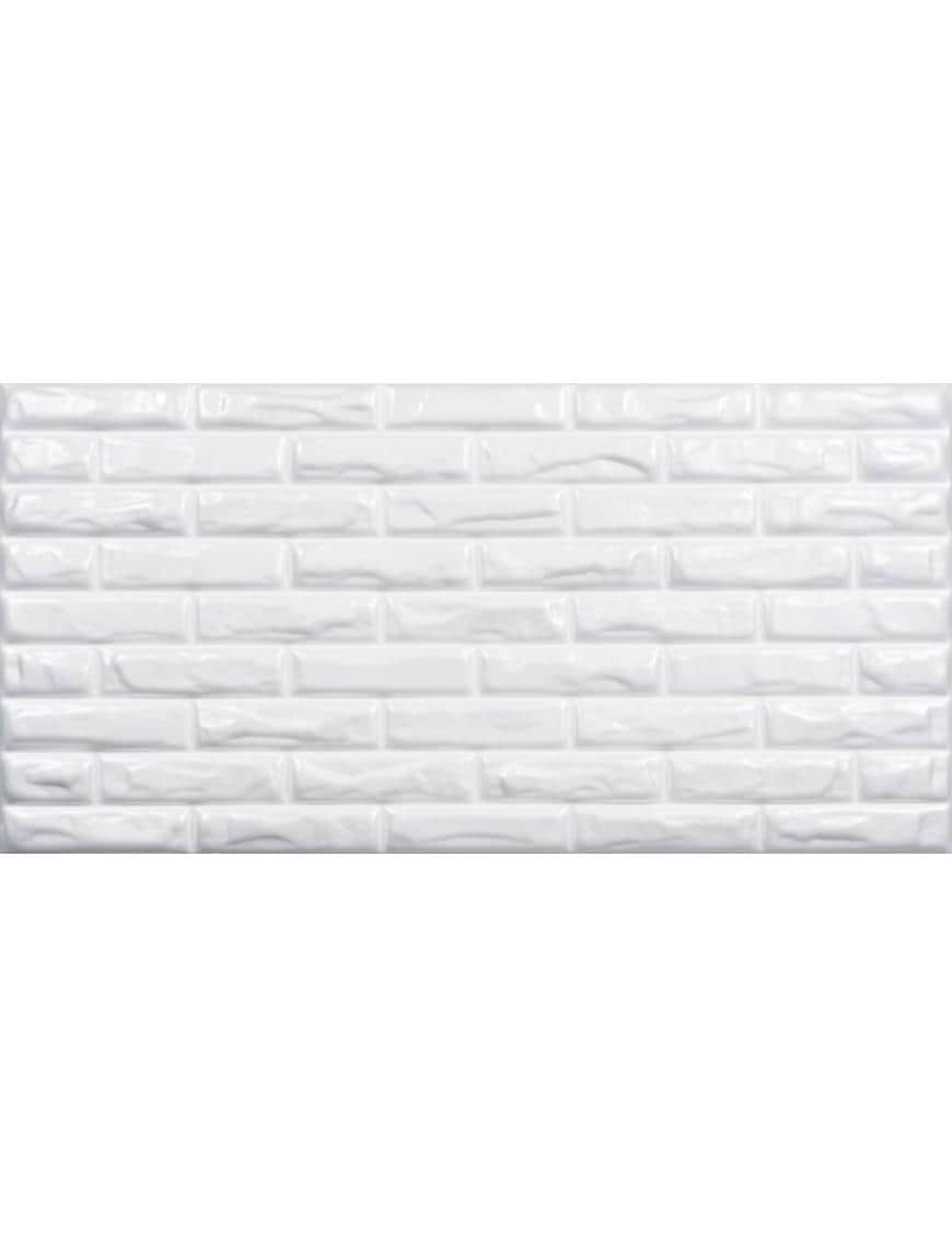 Panneau Mural décoratif BRIQUE BLANCHE - Carton de 26 m² (52 pièces)