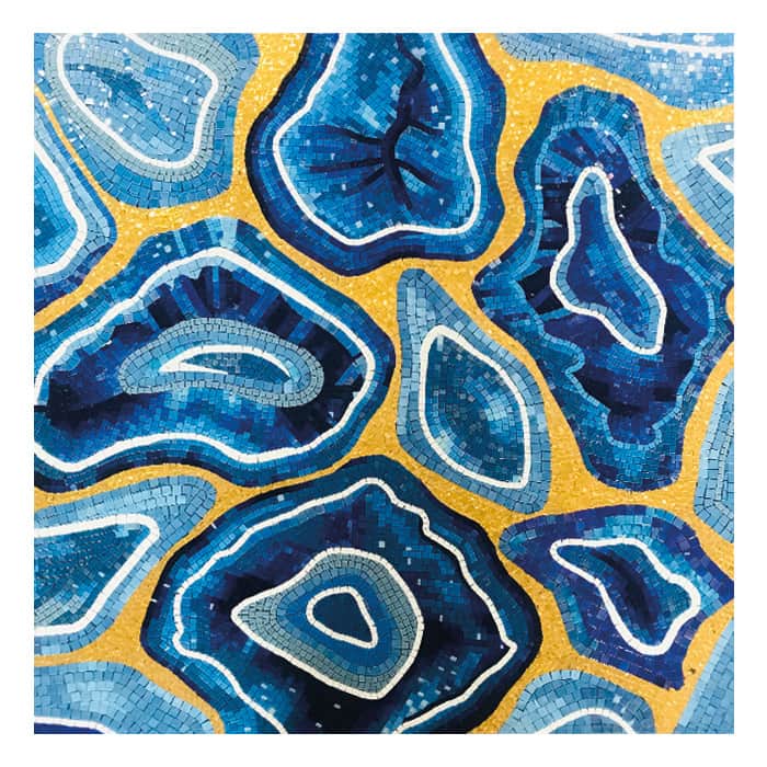 Mosaïque Blue Agate – 110×110 cm