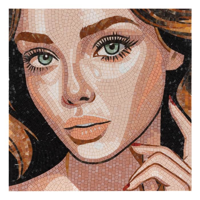 Mosaïque Brunette Girl – 58×58 cm