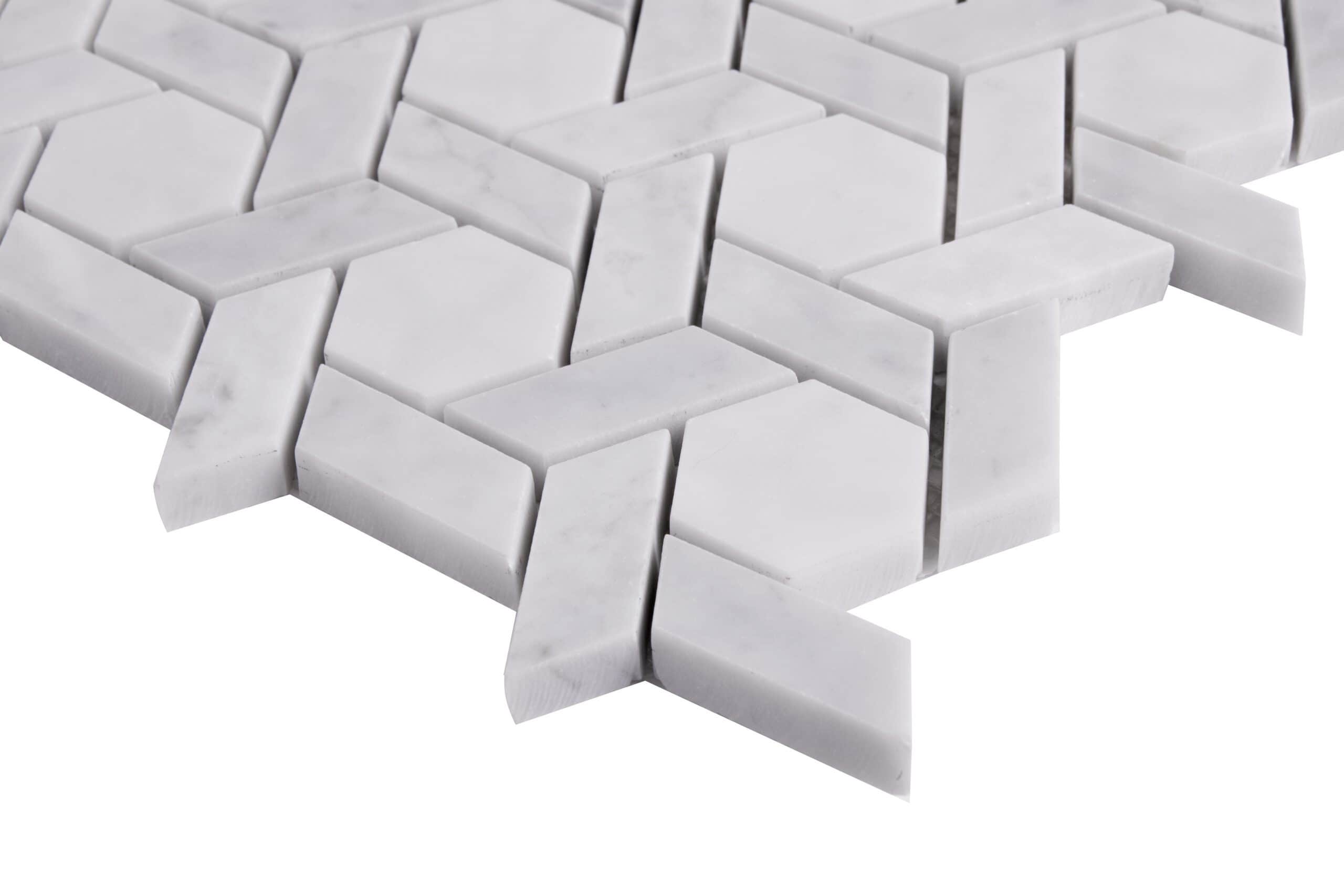 Mosaïque Carrara White Armor