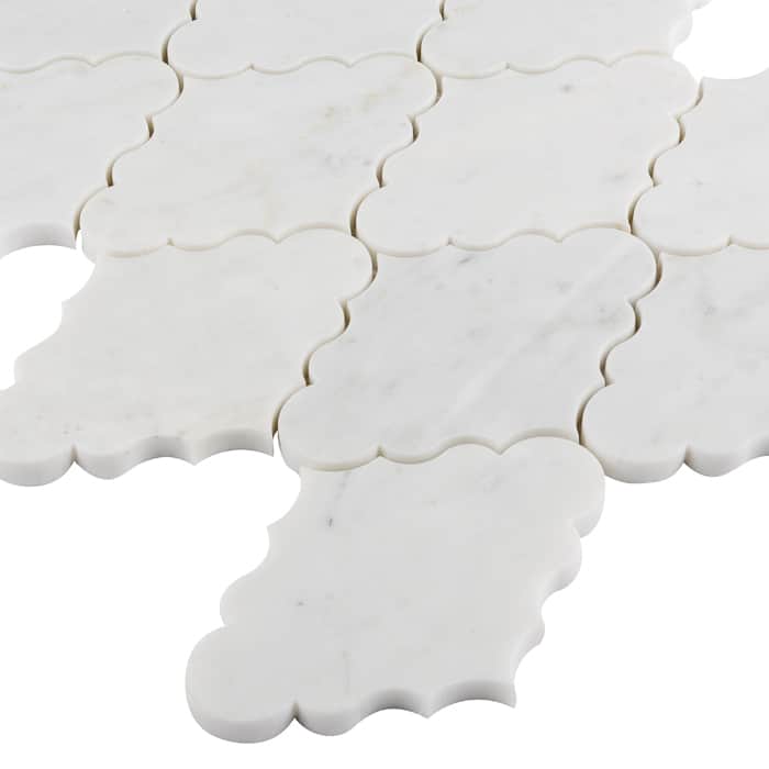 Mosaïque Carrara White Crest