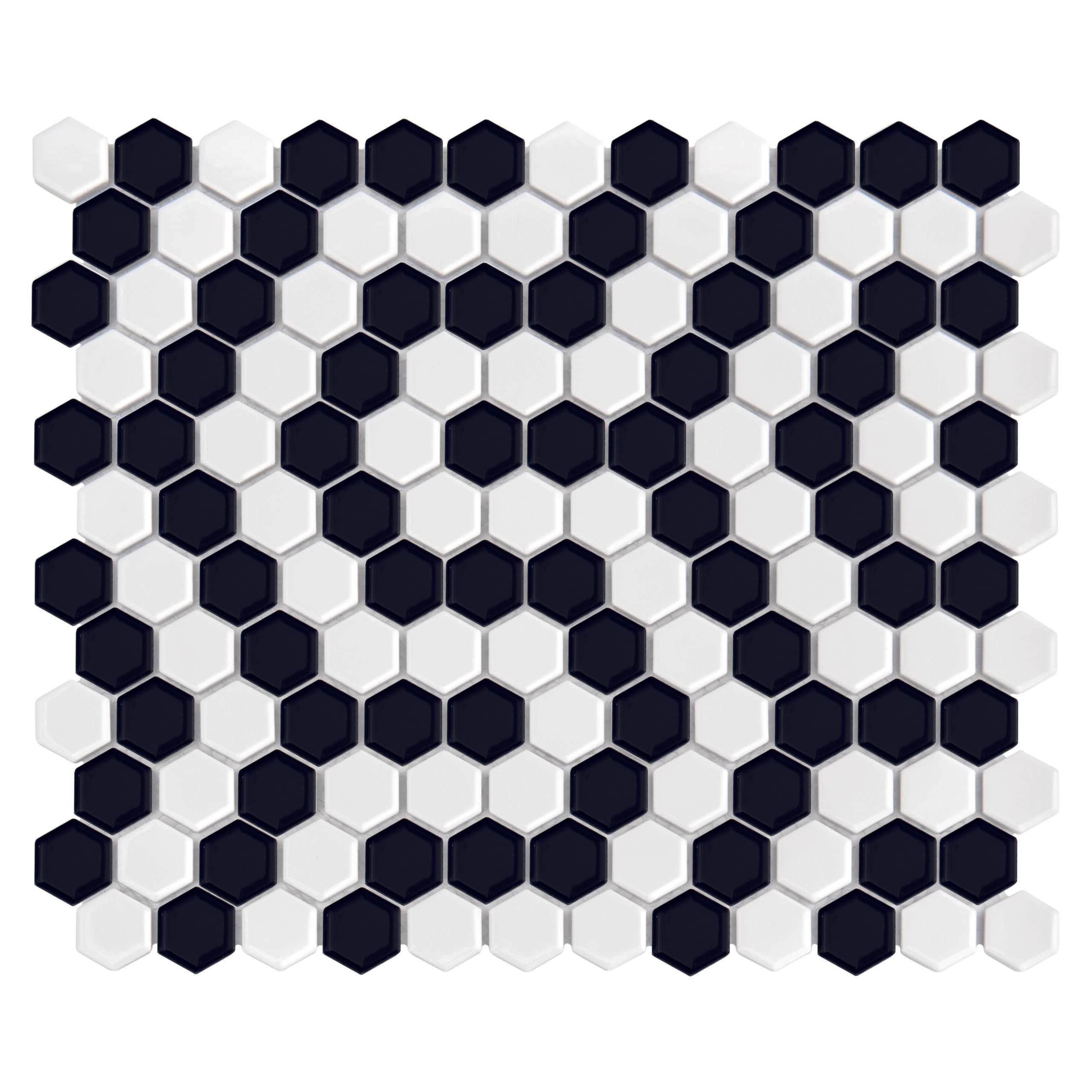 Mosaïque Mini Hexagon B&W Coral