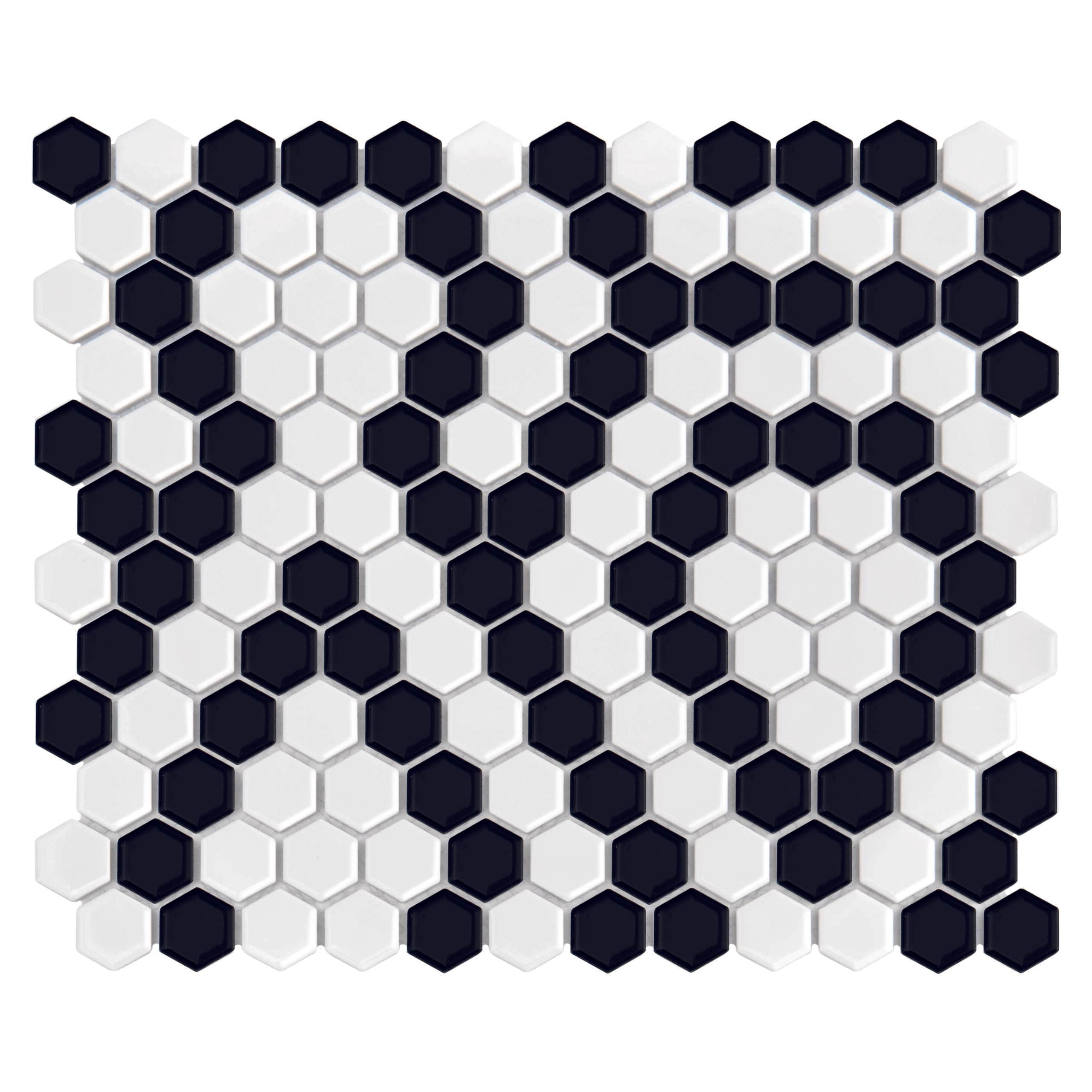 Mosaïque Mini Hexagon B&W Lace Premium matt