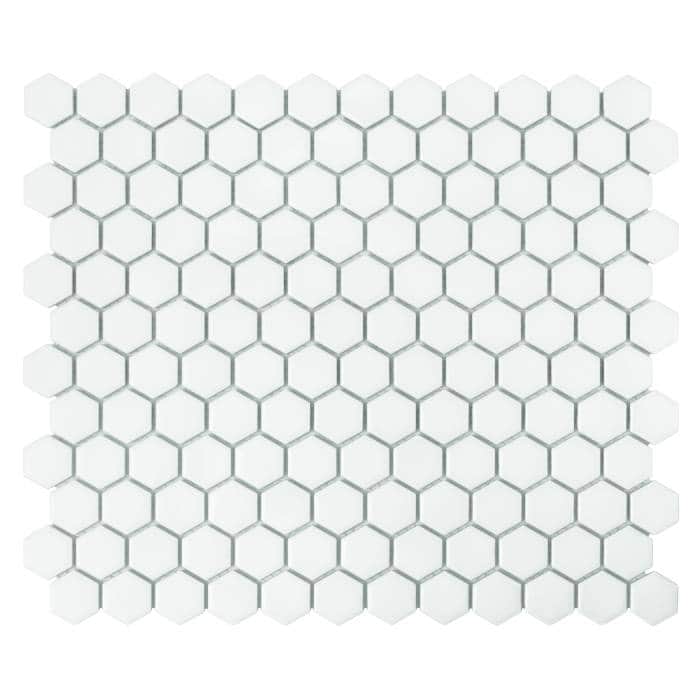 Mosaïque Mini Hexagon White matt