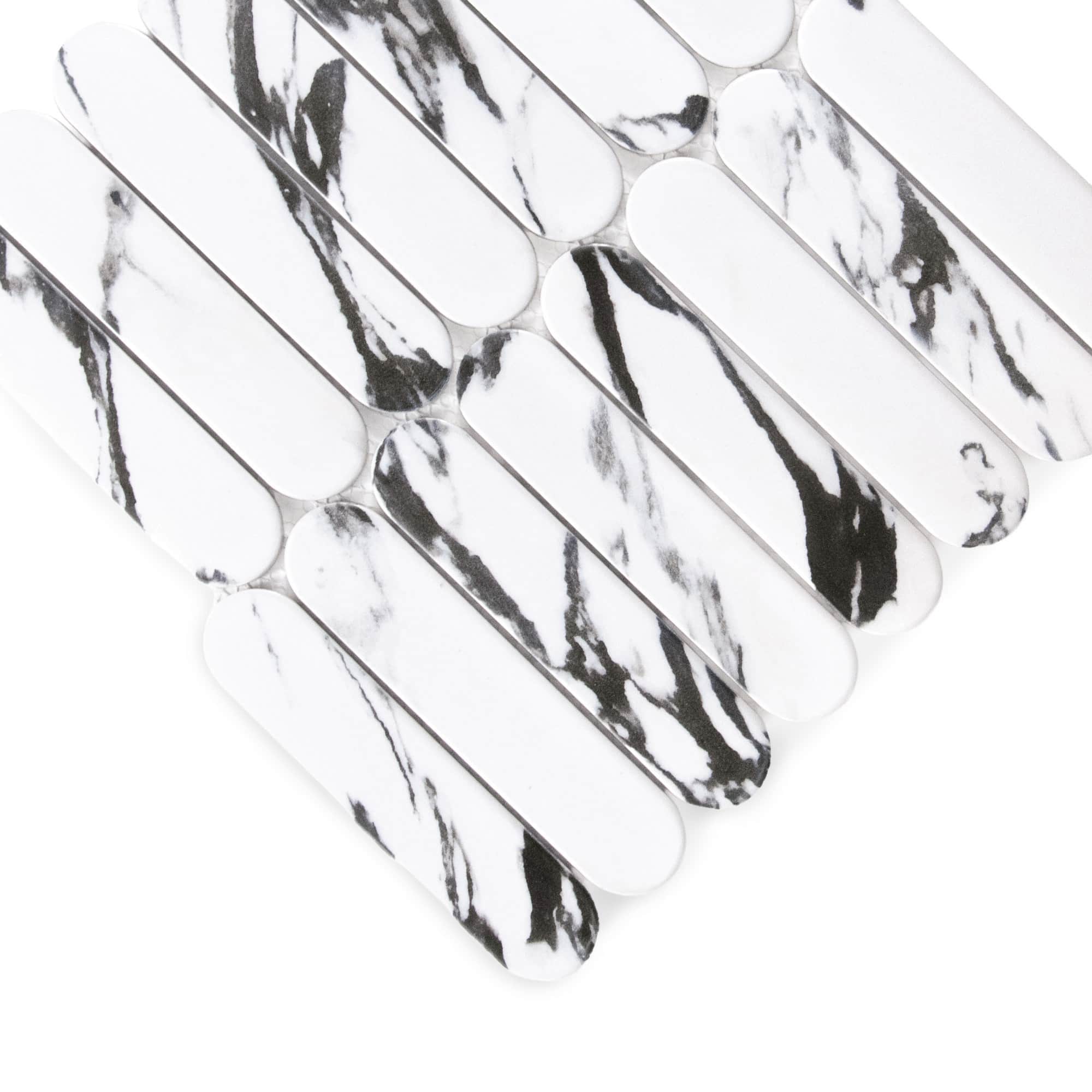 Mosaïque Pills Arabescato Black matt