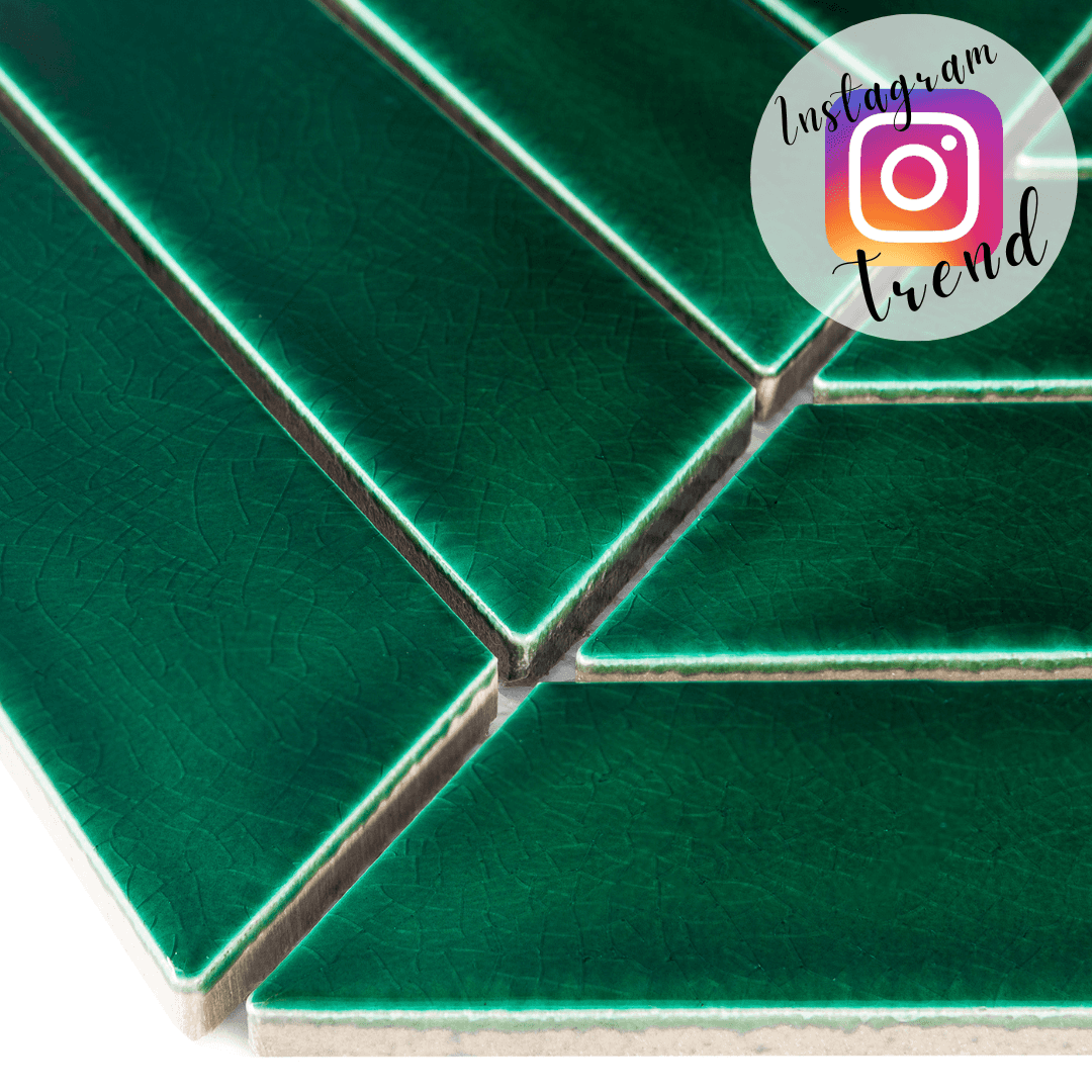 Mosaïque Royal Chevron Vert