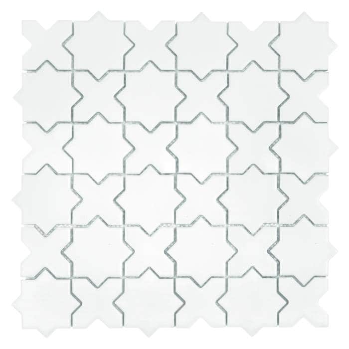 Mosaïque Star&Cross White matt