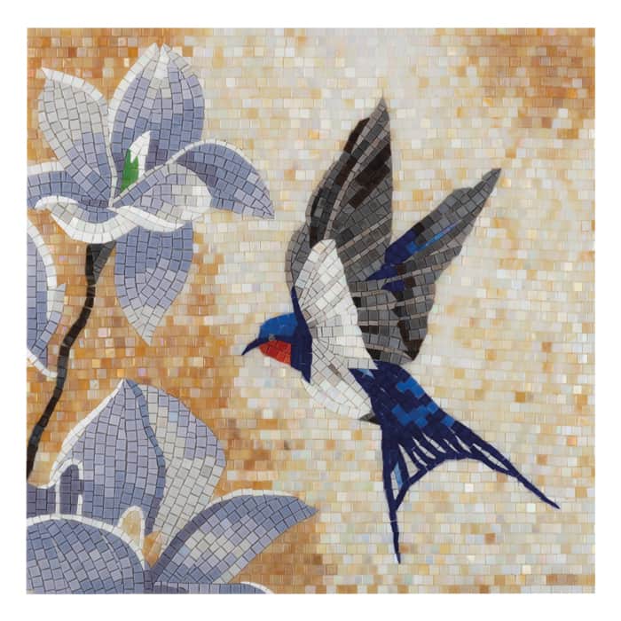 Mosaïque Swallow – 58×58 cm