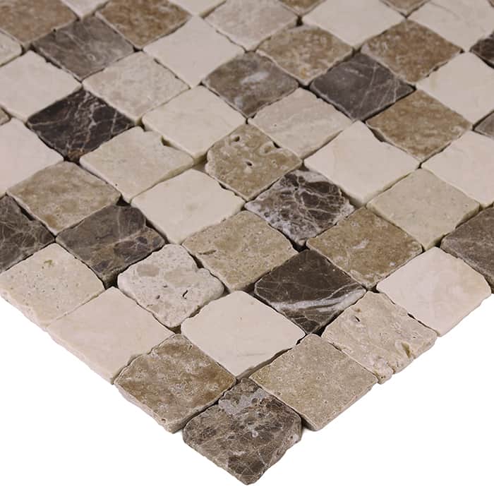 Mosaïque Travertine Bend Mix 32 matt