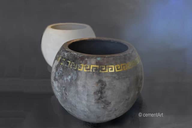 Grande jardinière, pot en béton