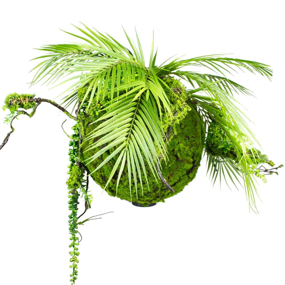 Boule décorative avec verdure artificielle Boule de Mousse 35 cm